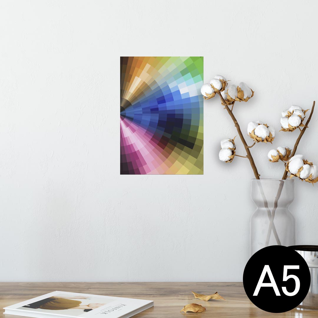 ポスター ウォールステッカー シール式ステッカー 飾り 148×210mm A5 写真 フォト 壁 インテリア おしゃれ 剥がせる wall sticker poster 002114 カラフル　シンプル