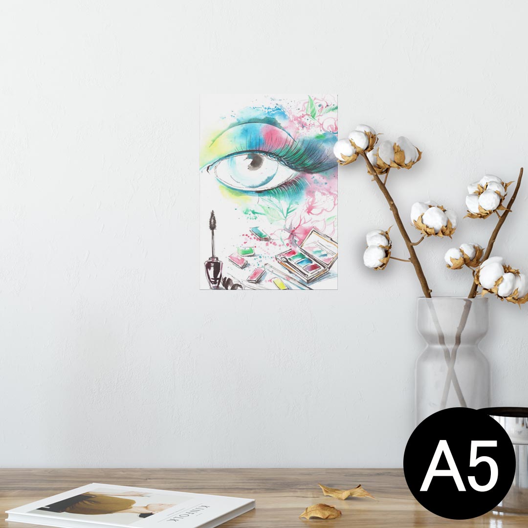 ポスター ウォールステッカー シール式ステッカー 飾り 148×210mm A5 写真 フォト 壁 インテリア おしゃれ 剥がせる wall sticker poster 002705 メイク　おしゃれ　カラフル
