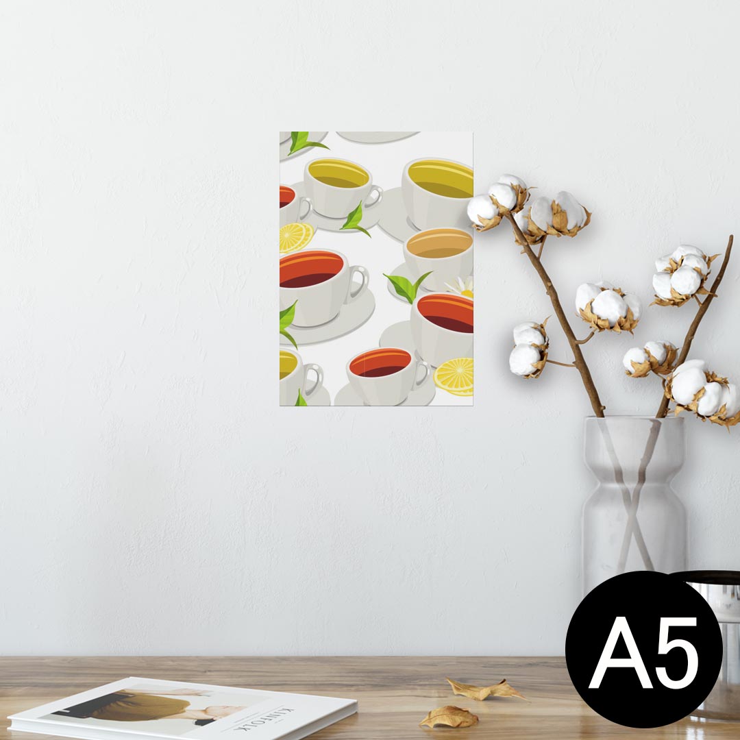 ポスター ウォールステッカー シール式ステッカー 飾り 148×210mm A5 写真 フォト 壁 インテリア おしゃれ 剥がせる wall sticker poster 003857 イラスト　飲み物
