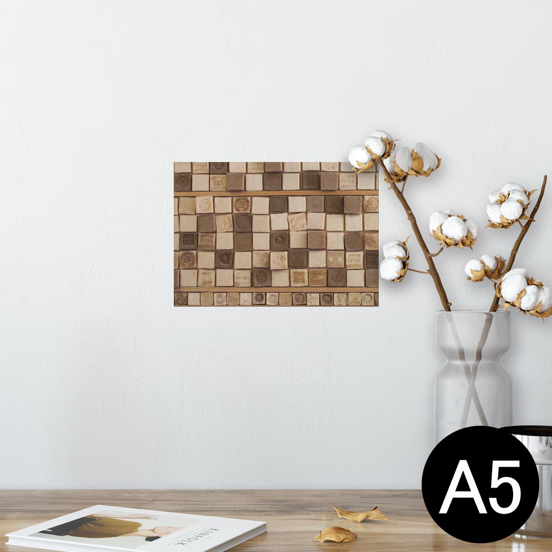 ポスター ウォールステッカー シール式ステッカー 飾り 148×210mm A5 写真 フォト 壁 インテリア おしゃれ 剥がせる wall sticker poster 023813 石鹸 サボン 柄