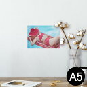 ポスター ウォールステッカー シール式ステッカー 飾り 148×210mm A5 写真 フォト 壁 インテリア おしゃれ 剥がせる wall sticker poster 025714 夏 プール 水着 ドット