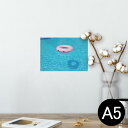 ポスター ウォールステッカー シール式ステッカー 飾り 148×210mm A5 写真 フォト 壁 インテリア おしゃれ 剥がせる wall sticker poster 025725 プール 浮き輪 水