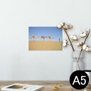 ポスター ウォールステッカー シール式ステッカー 飾り 148×210mm A5 写真 フォト 壁 インテリア おしゃれ 剥がせる wall sticker poster 026034 動物 らくだ 砂漠(3)