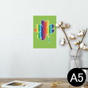 ポスター ウォールステッカー シール式ステッカー 飾り 148×210mm A5 写真 フォト 壁 インテリア おしゃれ 剥がせる wall sticker poster 006037 クローバー レインボー