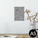 ポスター ウォールステッカー シール式ステッカー 飾り 148×210mm A5 写真 フォト 壁 インテリア おしゃれ 剥がせる wall sticker poster 007002 英語 文字 模様(3)