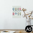ポスター ウォールステッカー シール式ステッカー 飾り 148×210mm A5 写真 フォト 壁 インテリア おしゃれ 剥がせる wall sticker poster 007505 冬 手袋 雪 結晶