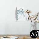 ポスター ウォールステッカー シール式ステッカー 飾り 148×210mm A5 写真 フォト 壁 インテリア おしゃれ 剥がせる wall sticker poster 008928 うさぎ 亀 イラスト