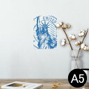 ポスター ウォールステッカー シール式ステッカー 飾り 148×210mm A5 写真 フォト 壁 インテリア おしゃれ 剥がせる wall sticker poster 009742 外国 英語 青(3)
