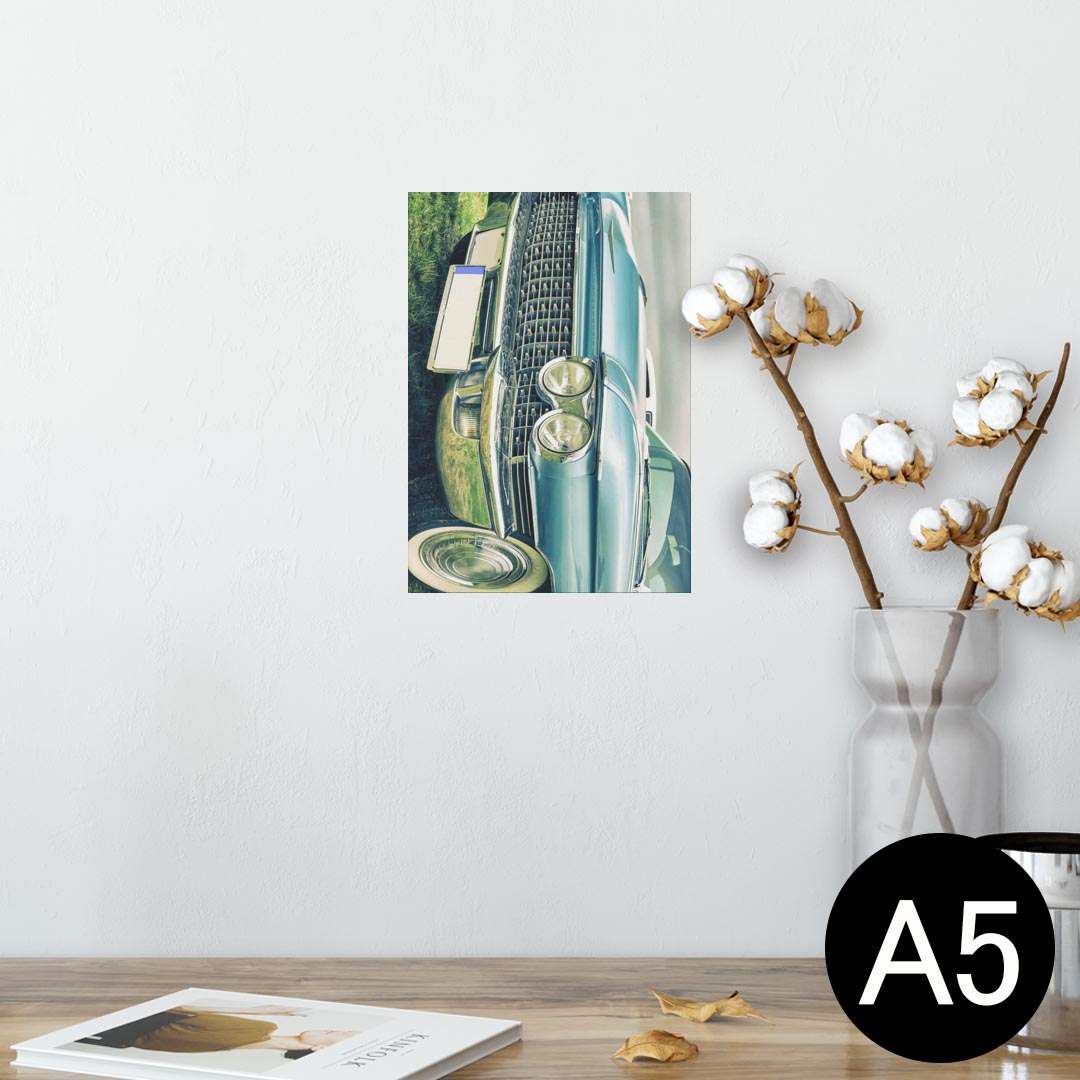 ポスター ウォールステッカー シール式ステッカー 飾り 148×210mm A5 写真 フォト 壁 インテリア おしゃれ 剥がせる wall sticker poster 009743 車　レトロ　写真