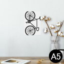 ポスター ウォールステッカー シール式ステッカー 飾り 148×210mm A5 写真 フォト 壁 インテリア おしゃれ 剥がせる wall sticker poster 009765 乗り物 自転車 モノクロ