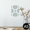 ポスター ウォールステッカー シール式ステッカー 飾り 148×210mm A5 写真 フォト 壁 インテリア おしゃれ 剥がせる wall sticker poster 010099 アジアン 模様 緑(3)