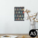 ポスター ウォールステッカー シール式ステッカー 飾り 148×210mm A5 写真 フォト 壁 インテリア おしゃれ 剥がせる wall sticker poster 010587 模様 テント ネイビー