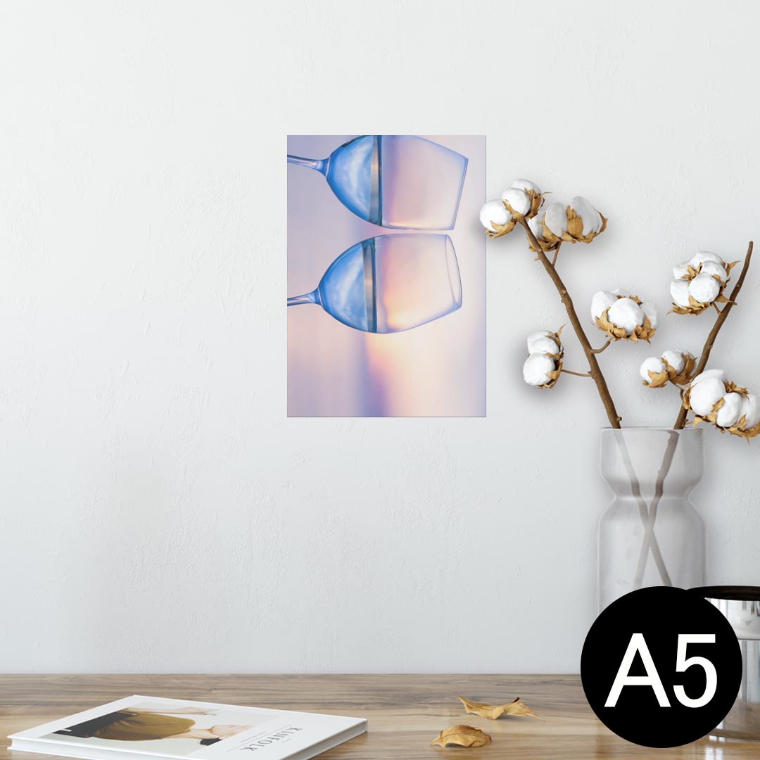 ポスター ウォールステッカー シール式ステッカー 飾り 148×210mm A5 写真 フォト 壁 インテリア おしゃれ 剥がせる wall sticker poster 011243 グラス 写真 グラデーション