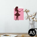 ポスター ウォールステッカー シール式ステッカー 飾り 148×210mm A5 写真 フォト 壁 インテリア おしゃれ 剥がせる wall sticker poster 011292 王冠　プリンセス　ピンク