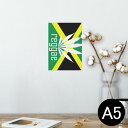ポスター ウォールステッカー シール式ステッカー 飾り 148×210mm A5 写真 フォト 壁 インテリア おしゃれ 剥がせる wall sticker poster 011830 レゲエ 音楽 植物
