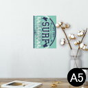 ポスター ウォールステッカー シール式ステッカー 飾り 148×210mm A5 写真 フォト 壁 インテリア おしゃれ 剥がせる wall sticker poster 012455 サーフ ロゴ ビーチ(3)