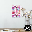 ポスター ウォールステッカー シール式ステッカー 飾り 148×210mm A5 写真 フォト 壁 インテリア おしゃれ 剥がせる wall sticker poster 012570 マニキュア おしゃれ ピンク