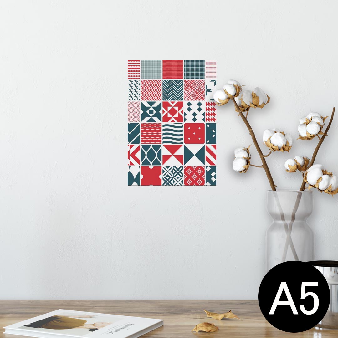 ポスター ウォールステッカー シール式ステッカー 飾り 148×210mm A5 写真 フォト 壁 インテリア おしゃれ 剥がせる wall sticker poster 012720 キルティング　マーク　記号