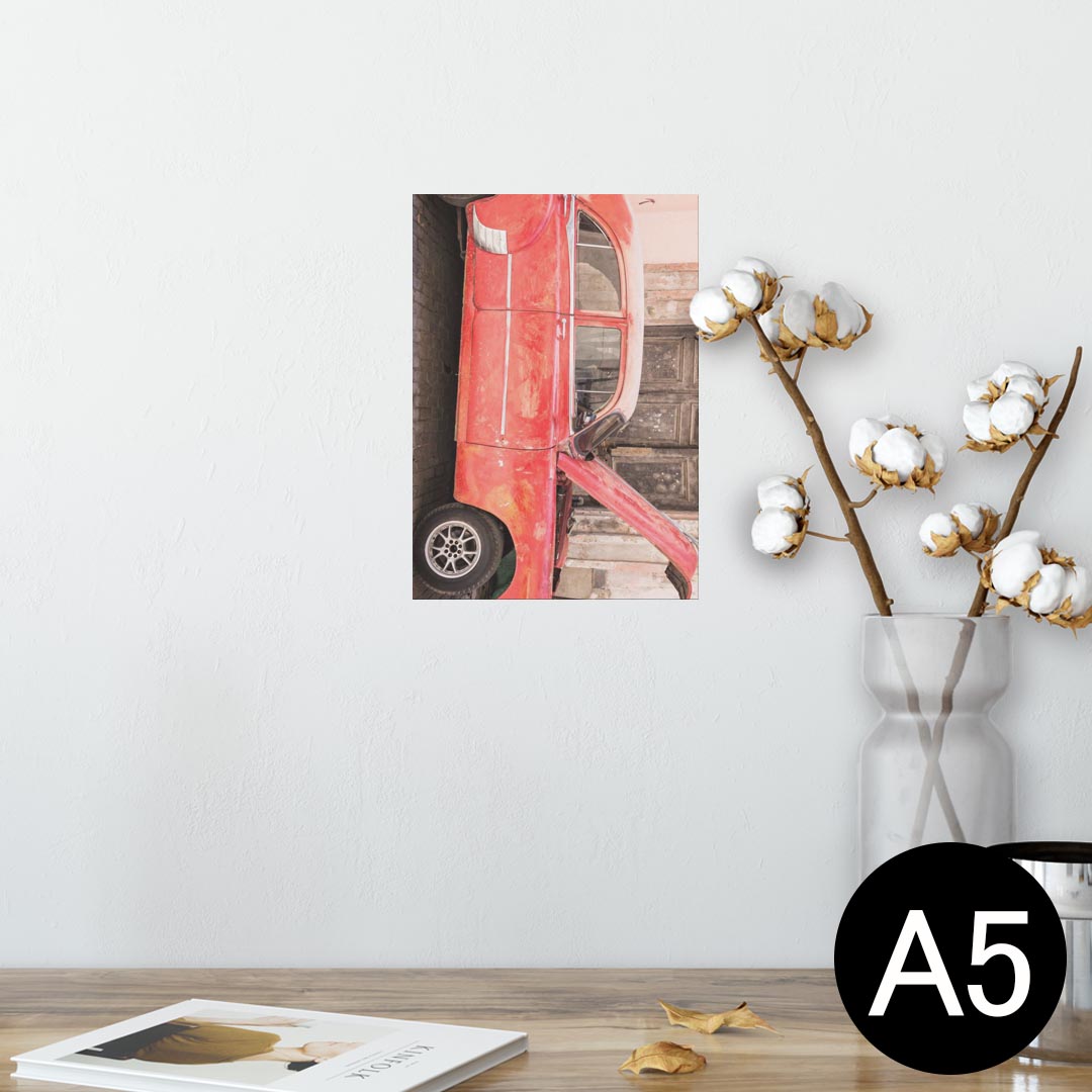 ポスター ウォールステッカー シール式ステッカー 飾り 148×210mm A5 写真 フォト 壁 インテリア おしゃれ 剥がせる wall sticker poster 012800 車 レトロ アンティーク
