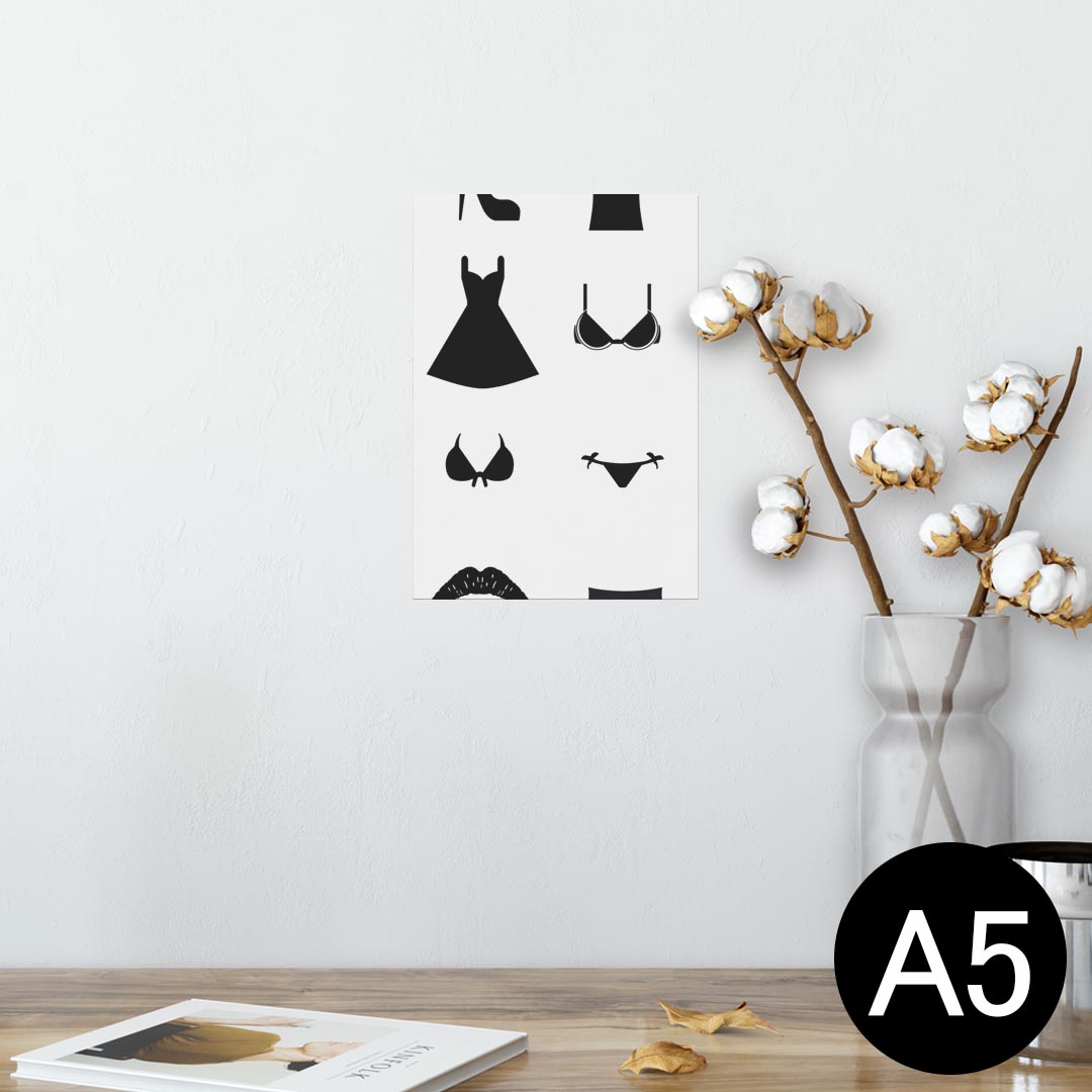 ポスター ウォールステッカー シール式ステッカー 飾り 148×210mm A5 写真 フォト 壁 インテリア おしゃれ 剥がせる wall sticker poster 013722 ファッション　イラスト