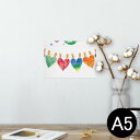 ポスター ウォールステッカー シール式ステッカー 飾り 148×210mm A5 写真 フォト 壁 インテリア おしゃれ 剥がせる wall sticker poster 013763 クリスマス カラフル ツリー
