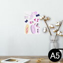ポスター ウォールステッカー シール式ステッカー 飾り 148×210mm A5 写真 フォト 壁 インテリア おしゃれ 剥がせる wall sticker poster 014107 海 ビーチ パラソル