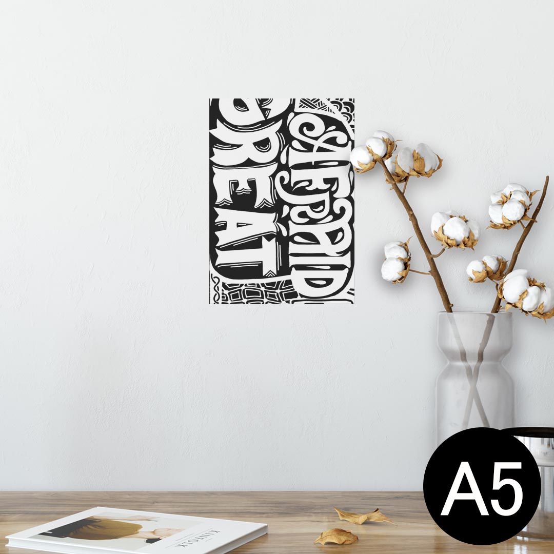 ポスター ウォールステッカー シール式ステッカー 飾り 148×210mm A5 写真 フォト 壁 インテリア おしゃれ 剥がせる wall sticker poster 014243 英語　文字　メッセージ