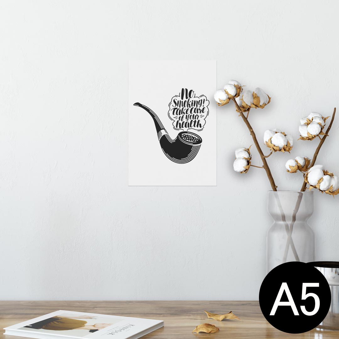 ポスター ウォールステッカー シール式ステッカー 飾り 148×210mm A5 写真 フォト 壁 インテリア おしゃれ 剥がせる wall sticker poster 014268 英語 文字 タバコ