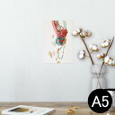 ポスター ウォールステッカー シール式ステッカー 飾り 148×210mm A5 写真 フォト 壁 インテリア おしゃれ 剥がせる wall sticker poster 014280 夏 貝殻 サンダル