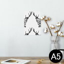 ポスター ウォールステッカー シール式ステッカー 飾り 148×210mm A5 写真 フォト 壁 インテリア おしゃれ 剥がせる wall sticker poster 014502 シカ 動物 アニマル(3)