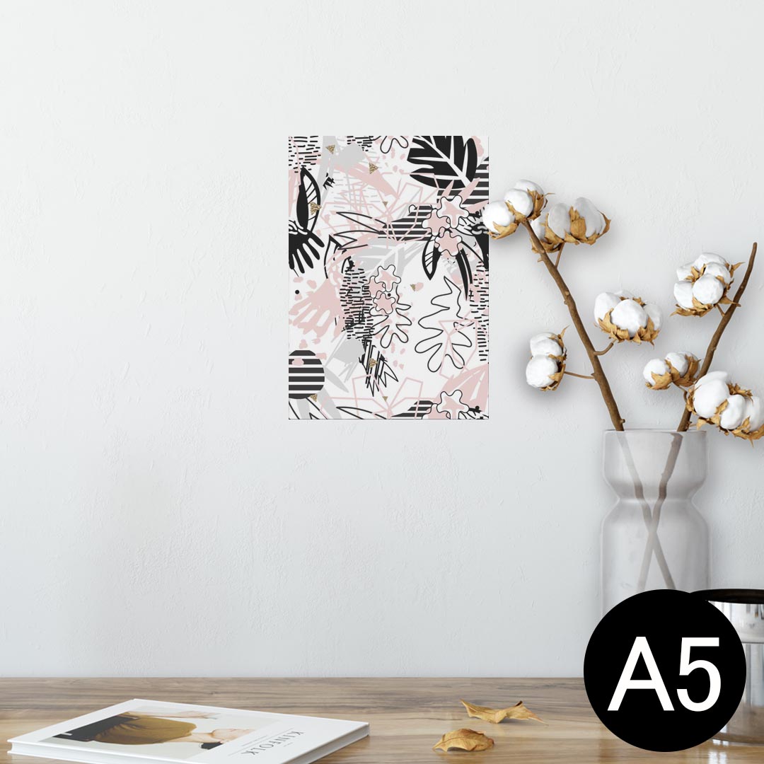ポスター ウォールステッカー シール式ステッカー 飾り 148×210mm A5 写真 フォト 壁 インテリア おしゃれ 剥がせる wall sticker poster 014575 リーフ トロピカル