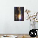 ポスター ウォールステッカー シール式ステッカー 飾り 148×210mm A5 写真 フォト 壁 インテリア おしゃれ 剥がせる wall sticker poster 014961 風景 自然 背景 夜空 夕日