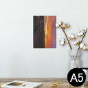 ポスター ウォールステッカー シール式ステッカー 飾り 148×210mm A5 写真 フォト 壁 インテリア おしゃれ 剥がせる wall sticker poster 014962 風景 自然 背景 夜空 夕日