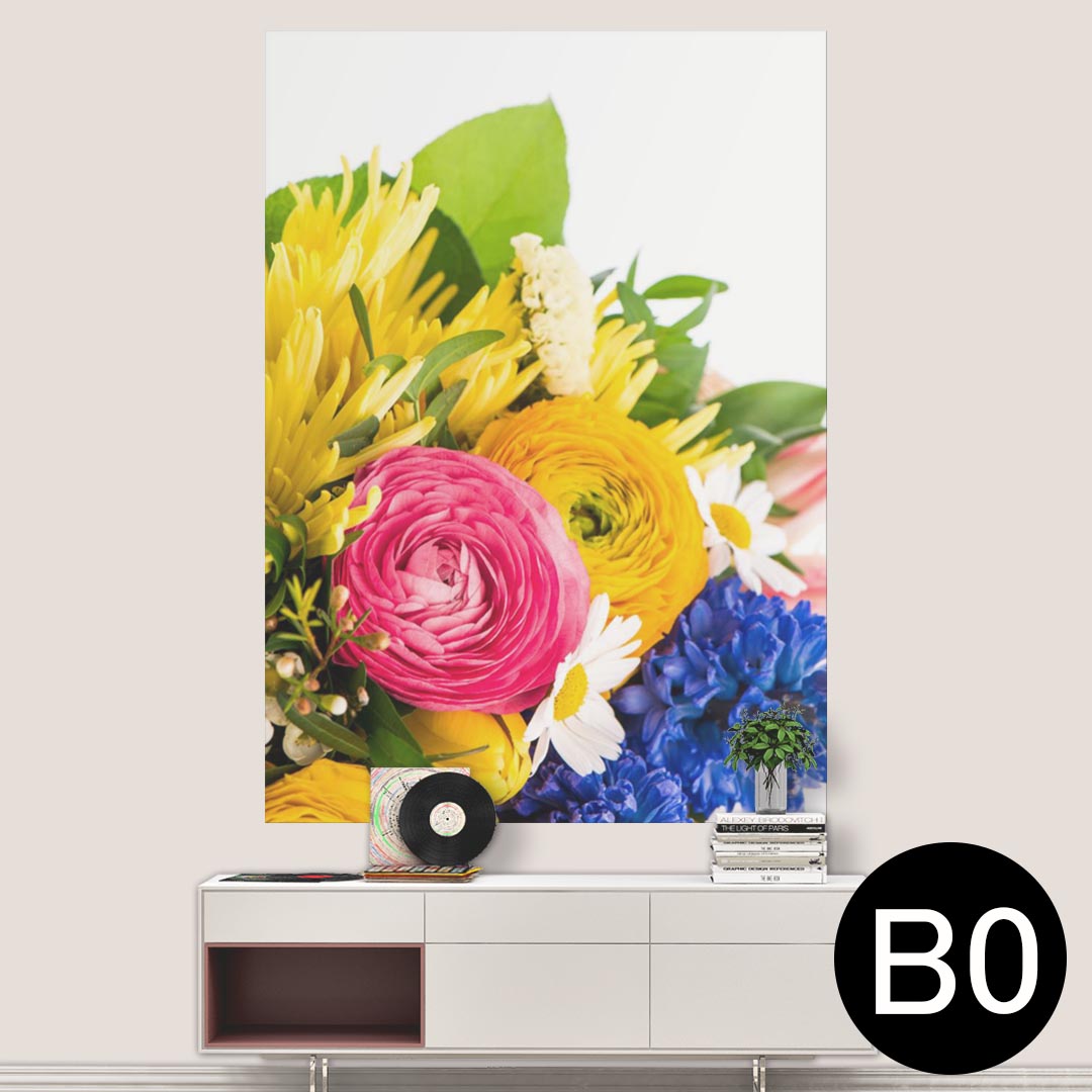 ポステッカー ポスター ウォールステッカー シール式ステッカー 飾り 1030mm×1456mm B0 写真 フォト 壁 インテリア おしゃれ 剥がせる wall sticker poster 000998 花　花束