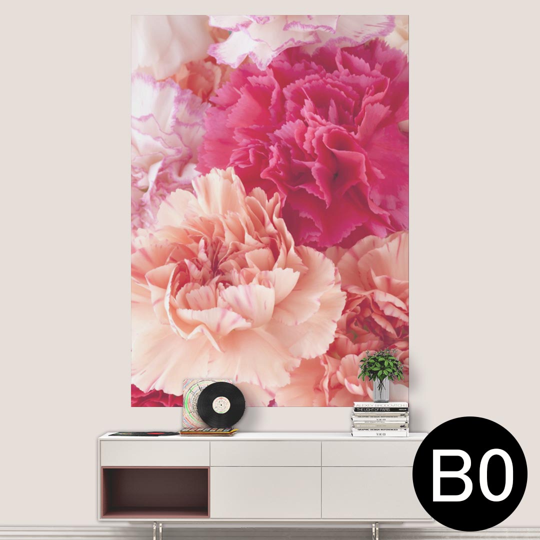 ポステッカー ポスター ウォールステッカー シール式ステッカー 飾り 1030mm×1456mm B0 写真 フォト 壁 インテリア おしゃれ 剥がせる wall sticker poster 001103 花　ピンク