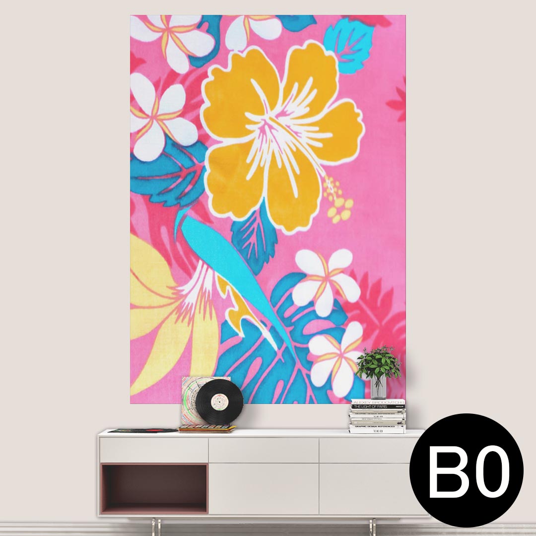 ポステッカー ポスター ウォールステッカー シール式ステッカー 飾り 1030mm×1456mm B0 写真 フォト 壁 インテリア おしゃれ 剥がせる wall sticker poster 001193 ハワイ　ハイビスカス