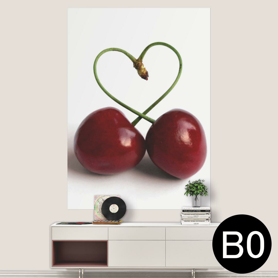 ポステッカー ポスター ウォールステッカー シール式ステッカー 飾り 1030mm×1456mm B0 写真 フォト 壁 インテリア おしゃれ 剥がせる wall sticker poster 002788 果物　ハート　写真
