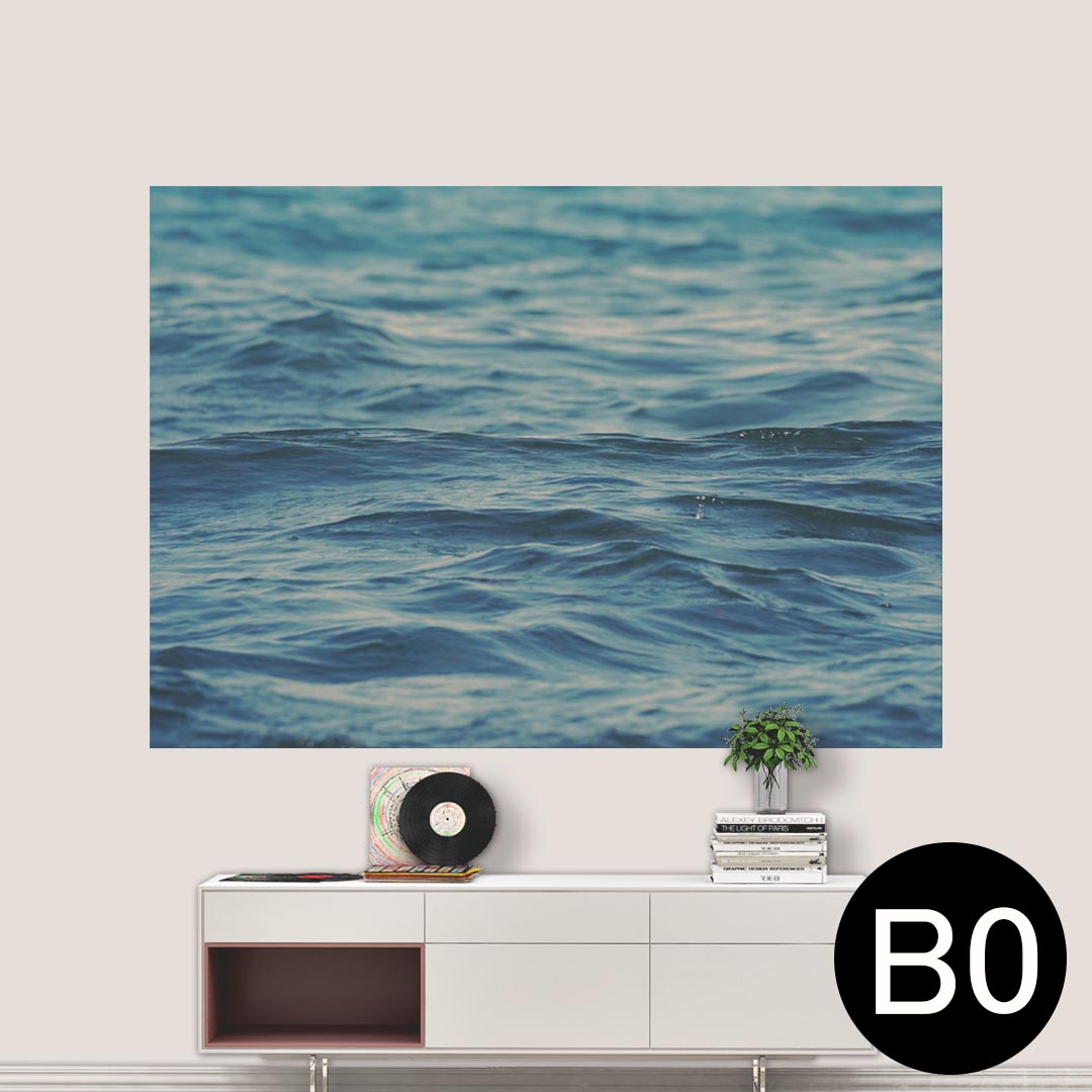 ポステッカー ポスター ウォールステッカー シール式ステッカー 飾り 1030mm×1456mm B0 写真 フォト 壁 インテリア おしゃれ 剥がせる wall sticker poster 023948 海　水面