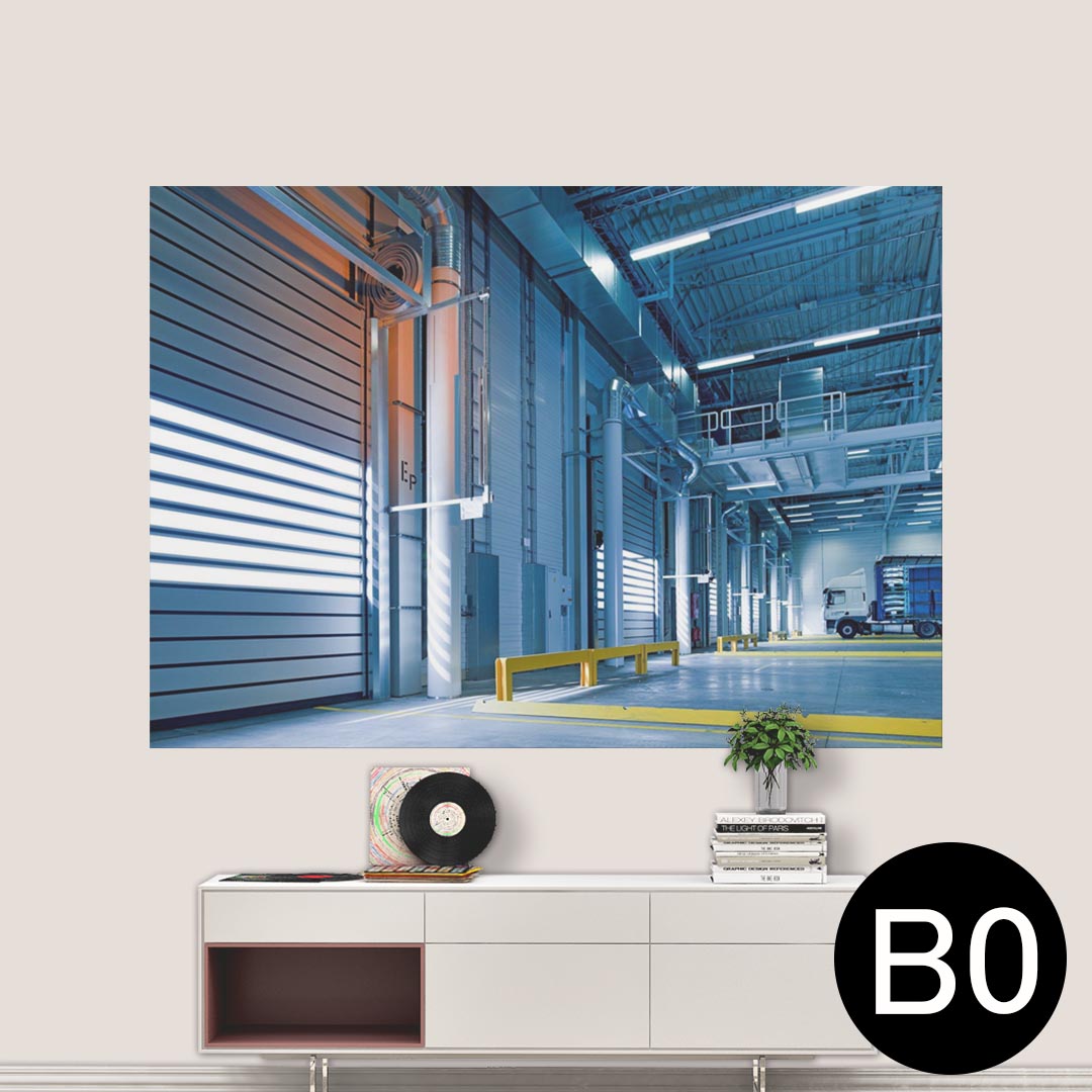 サイズが選べる！ポスター ウォールステッカー シール式ステッカー 飾り A0 A1 A2 A3 A4 A5 B0 B1 B2 B3 B4 B5 写真 フォト 壁 インテリア おしゃれ 剥がせるwall sticker poster 033401 アート 月夜 海 倉庫 シャッター 025959