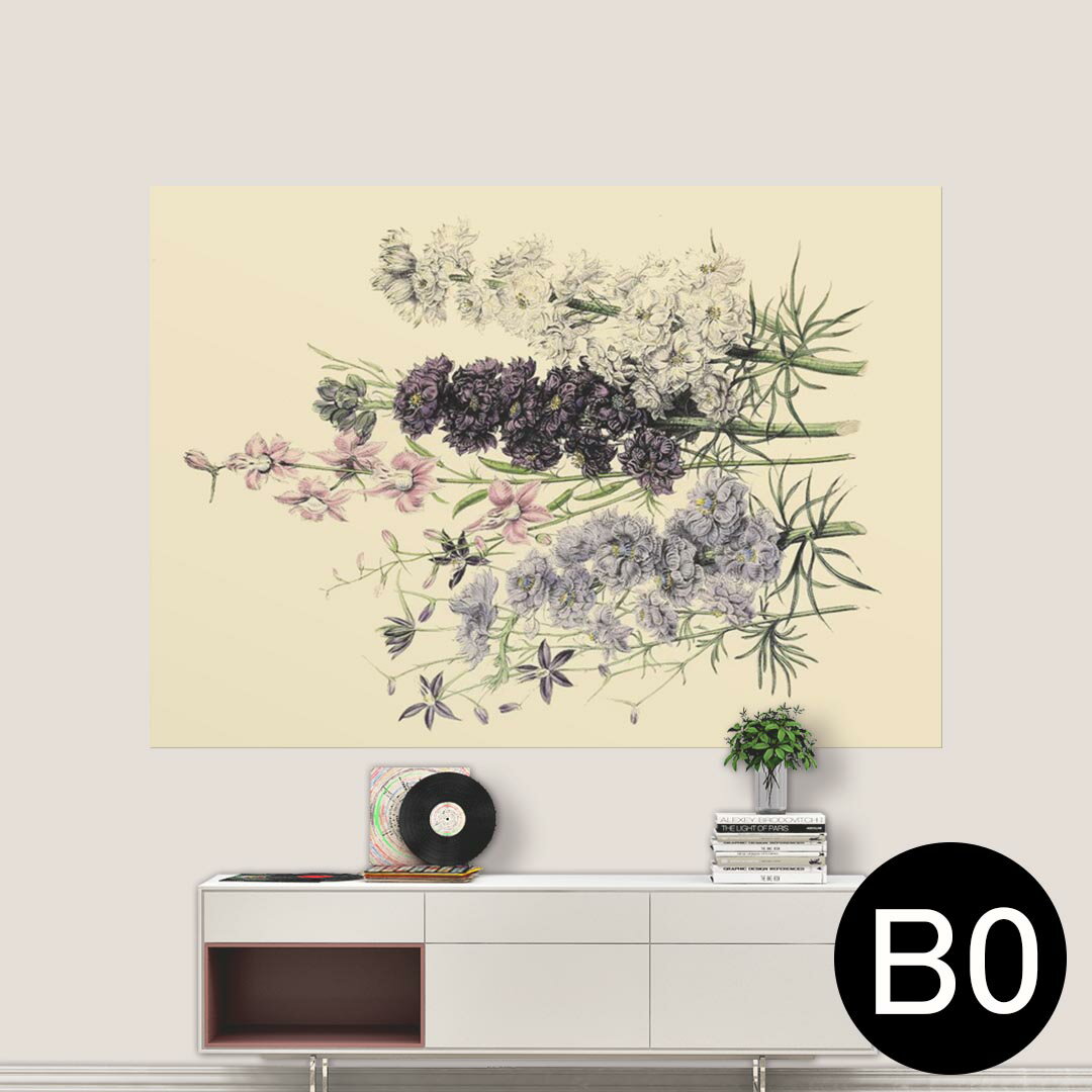 サイズが選べる！ポスター ウォールステッカー シール式ステッカー 飾り A0 A1 A2 A3 A4 A5 B0 B1 B2 B3 B4 B5 写真 フォト 壁 インテリア おしゃれ 剥がせるwall sticker poster 033401 アート 月夜 海 花 ボタニカル アンティーク 026068