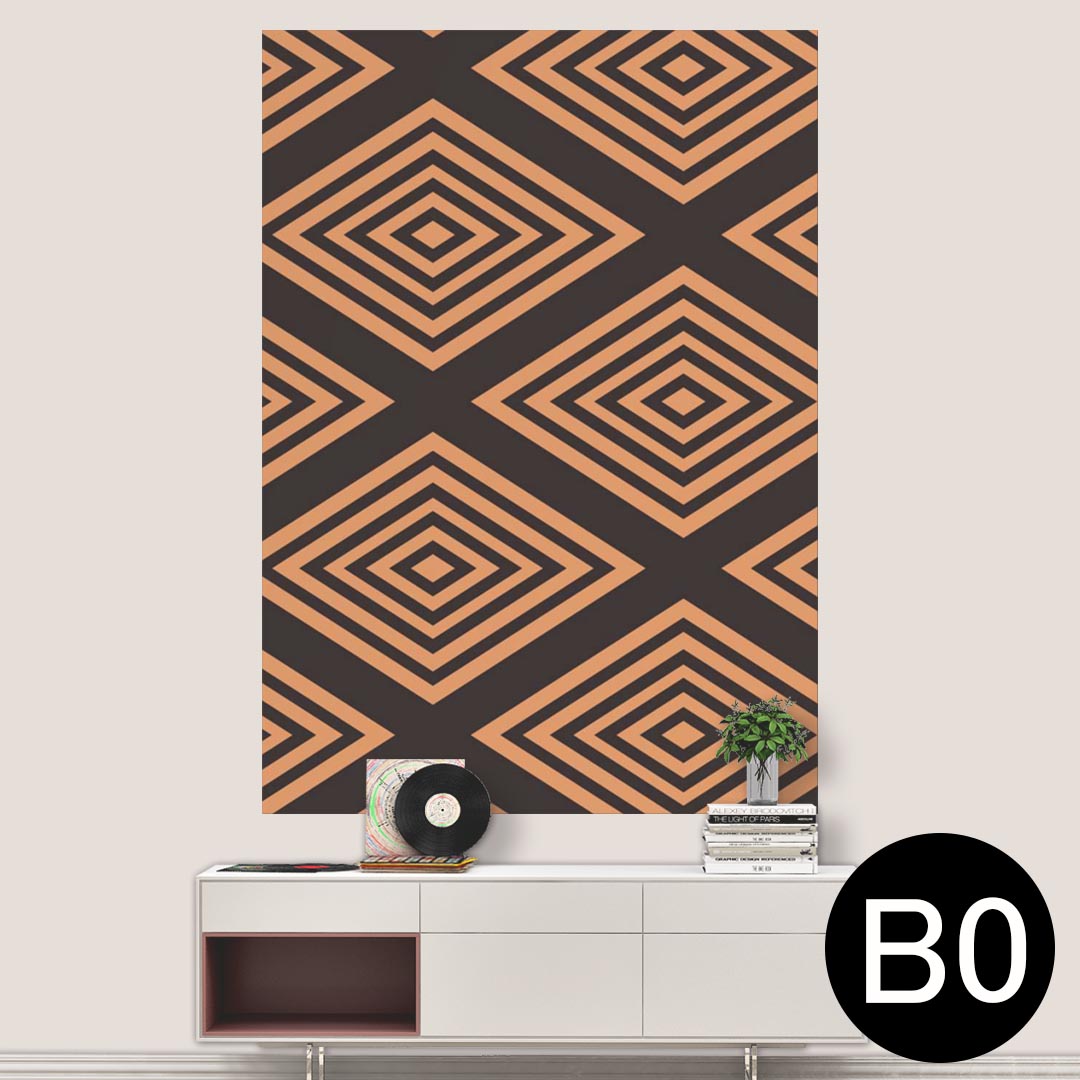 ポステッカー ポスター ウォールステッカー シール式ステッカー 飾り 1030mm×1456mm B0 写真 フォト 壁 インテリア おしゃれ 剥がせる wall sticker poster 004144 模様　黒　ピンク