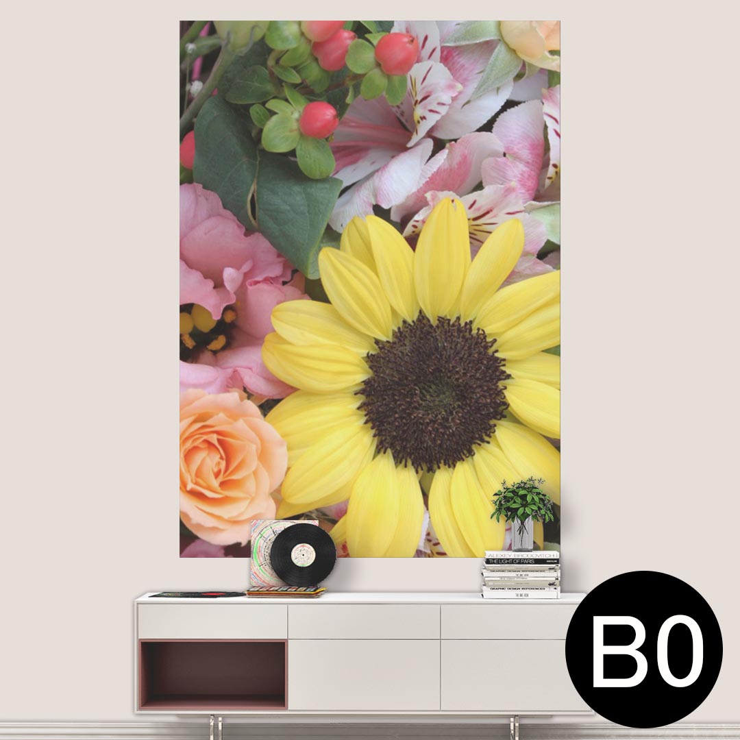 ポステッカー ポスター ウォールステッカー シール式ステッカー 飾り 1030mm×1456mm B0 写真 フォト 壁 インテリア おしゃれ 剥がせる wall sticker poster 004662 花　　写真