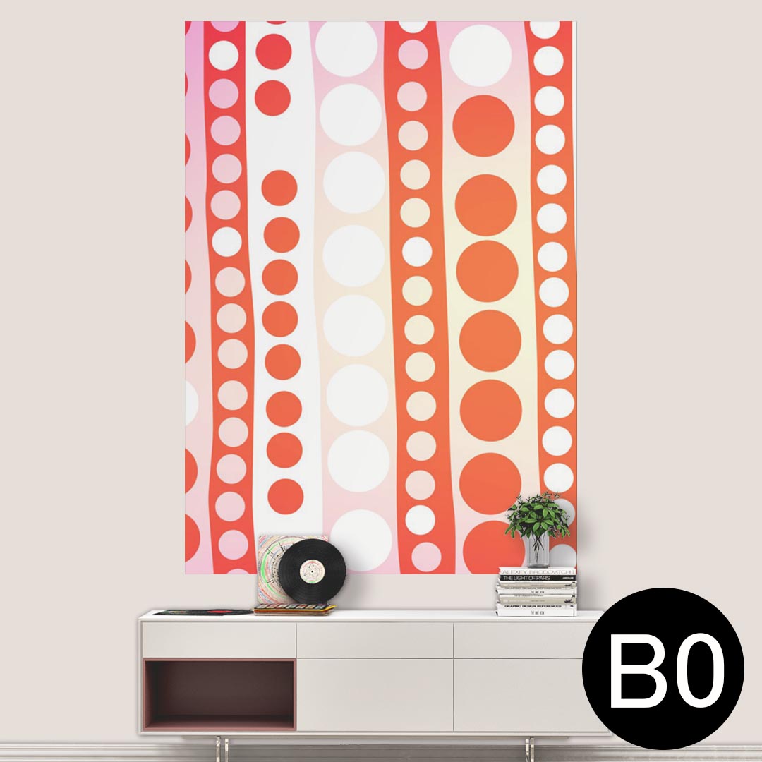 ポステッカー ポスター ウォールステッカー シール式ステッカー 飾り 1030mm×1456mm B0 写真 フォト 壁 インテリア おしゃれ 剥がせる wall sticker poster 004699 模様　赤　白