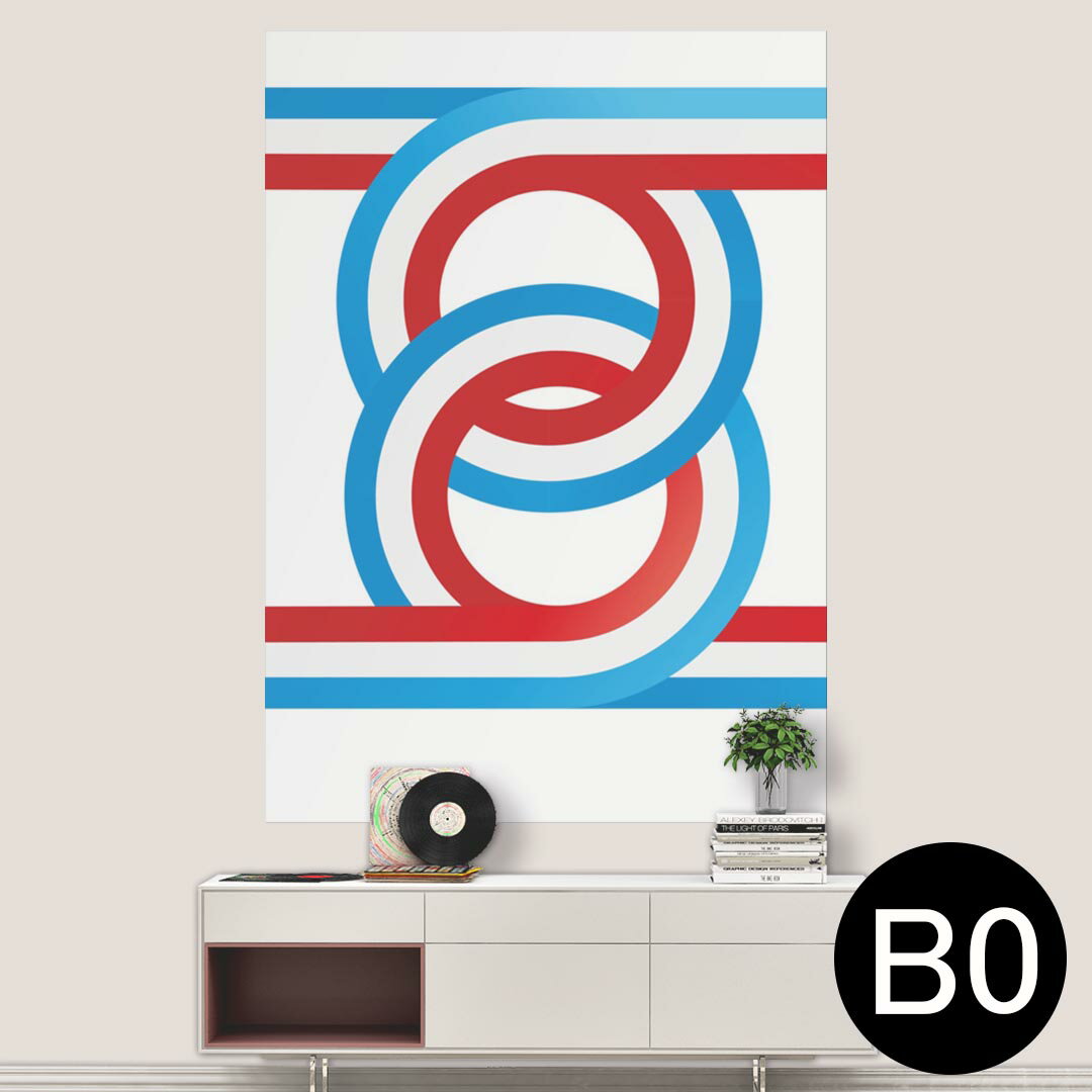 ポステッカー ポスター ウォールステッカー シール式ステッカー 飾り 1030mm×1456mm B0 写真 フォト 壁 インテリア おしゃれ 剥がせる wall sticker poster 005951 青　ブルー　赤　レッド