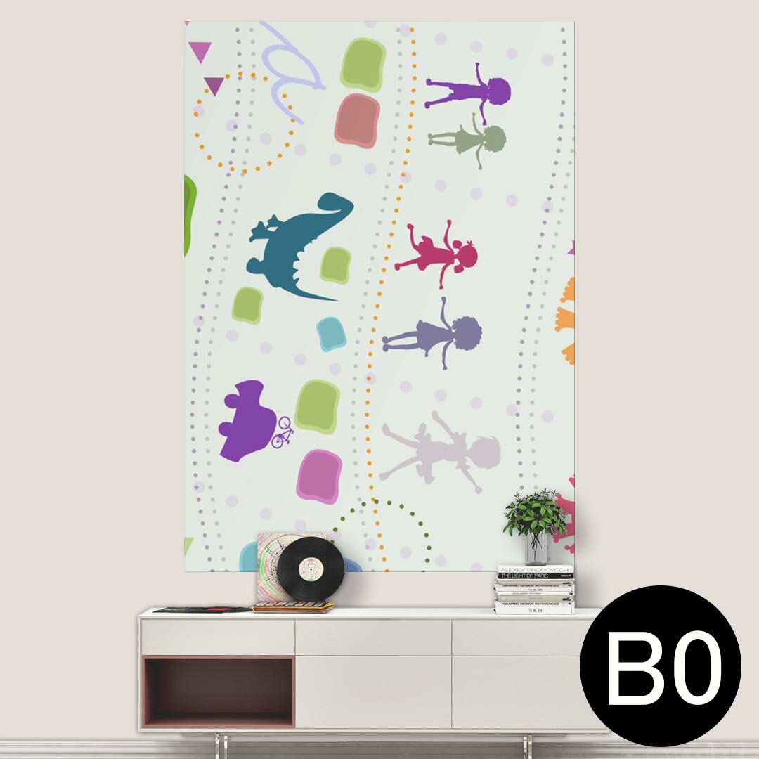 ポステッカー ポスター ウォールステッカー シール式ステッカー 飾り 1030mm×1456mm B0 写真 フォト 壁 インテリア おしゃれ 剥がせる wall sticker poster 007212 人物　カラフル