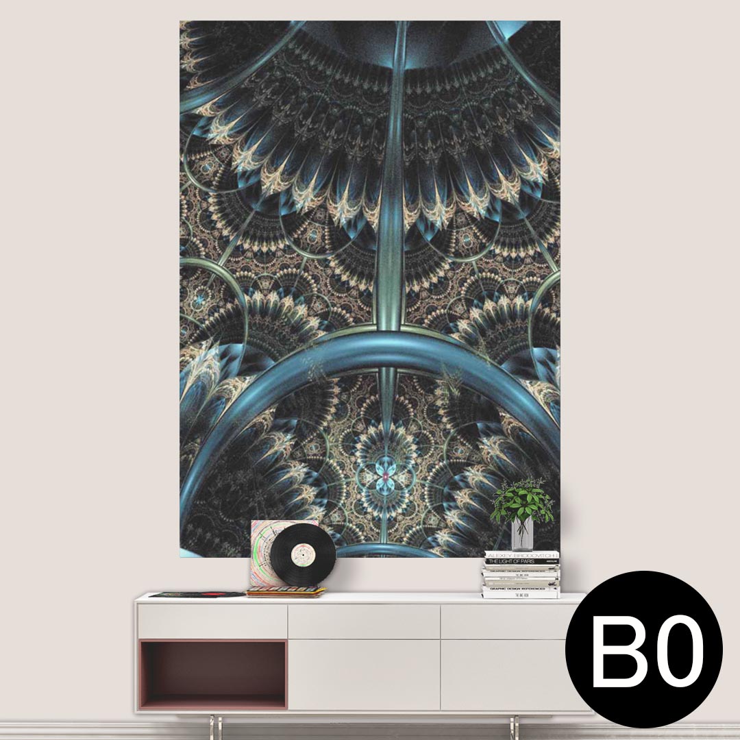 ポステッカー ポスター ウォールステッカー シール式ステッカー 飾り 1030mm×1456mm B0 写真 フォト 壁 インテリア おしゃれ 剥がせる wall sticker poster 008203 青　ブルー　ゴージャス