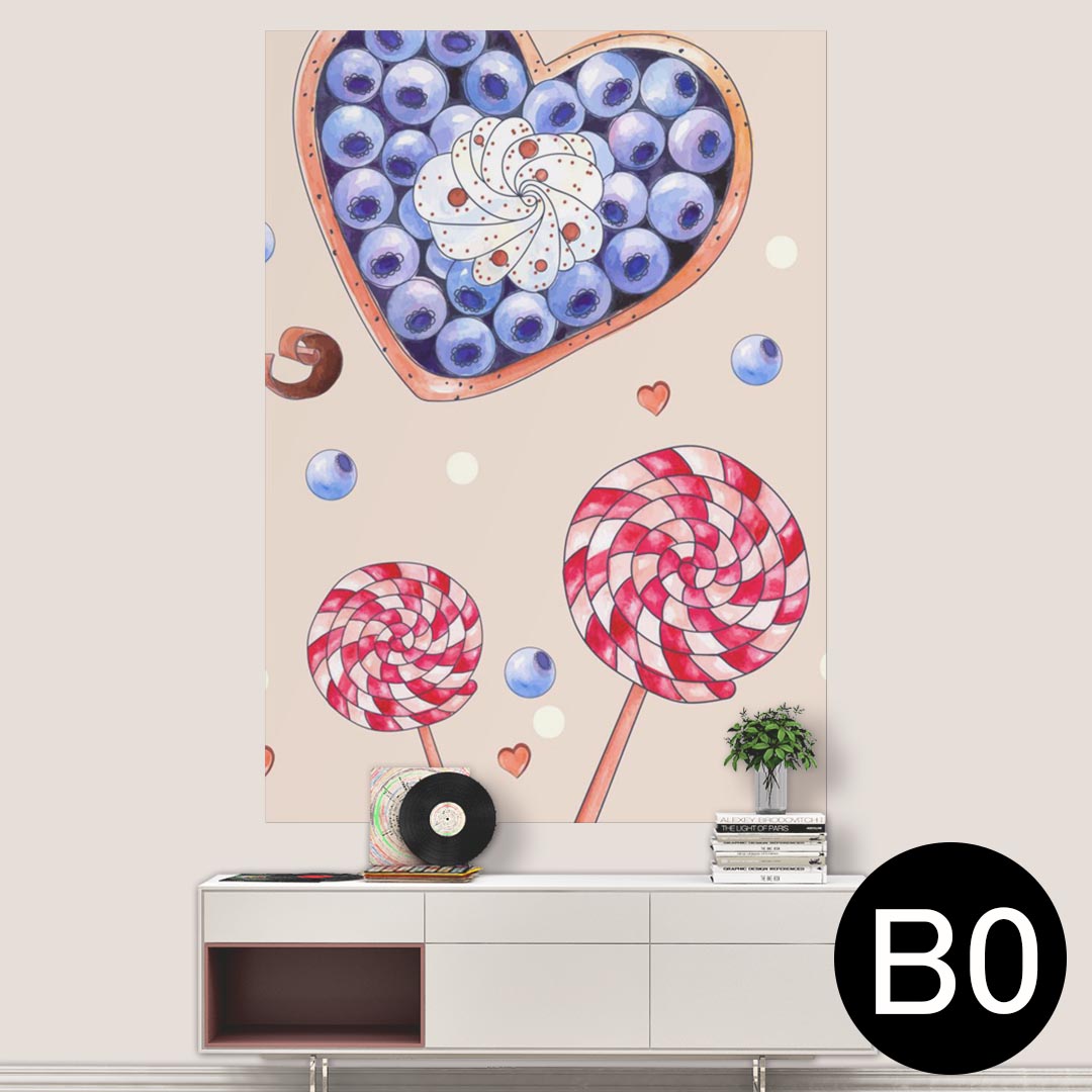 楽天kabeコレポステッカー ポスター ウォールステッカー シール式ステッカー 飾り 1030mm×1456mm B0 写真 フォト 壁 インテリア おしゃれ 剥がせる wall sticker poster 013459 ケーキ　デザート　お菓子