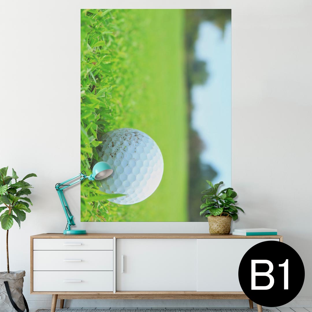 ポスター ウォールステッカー シール式ステッカー 飾り 728×1030mm B1 写真 フォト 壁 インテリア おしゃれ 　剥がせる wall sticker poster 000255 ゴルフ　芝生　スポーツ