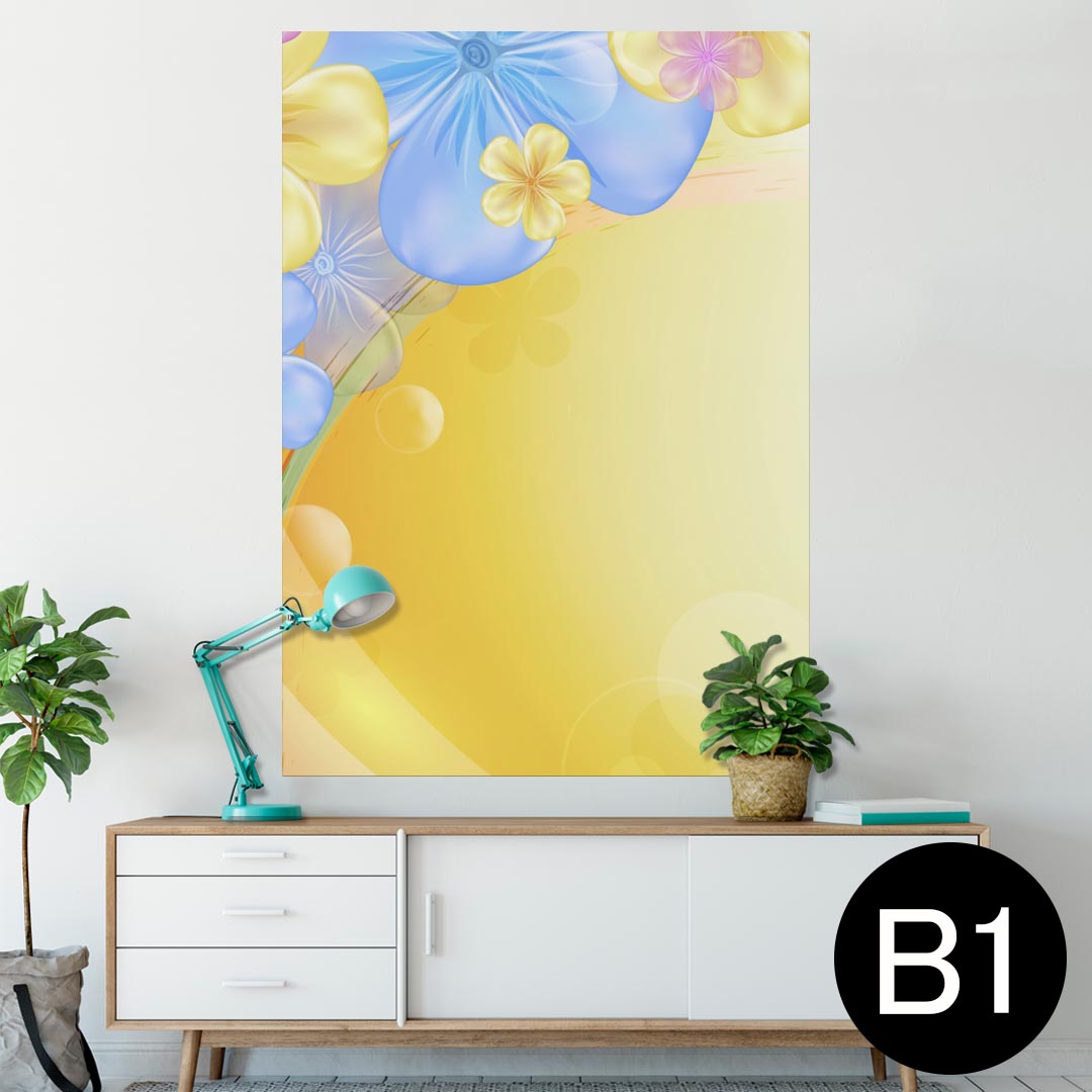 ポスター ウォールステッカー シール式ステッカー 飾り 728×1030mm B1 写真 フォト 壁 インテリア おしゃれ 　剥がせる wall sticker poster 000707 花　模様