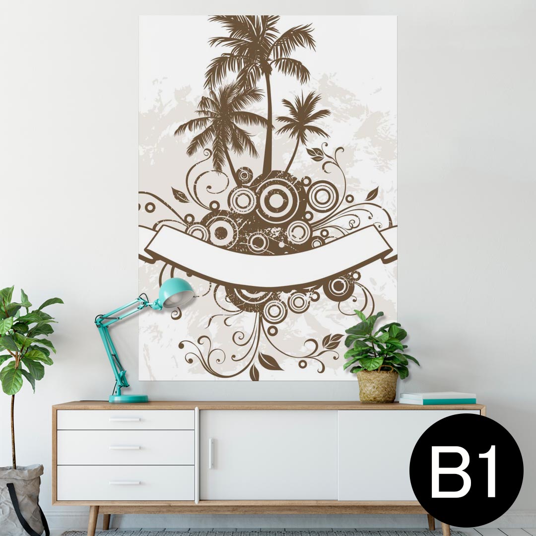 ポスター ウォールステッカー シール式ステッカー 飾り 728×1030mm B1 写真 フォト 壁 インテリア おしゃれ 　剥がせる wall sticker poster 001188 ヤシの木　ハワイ